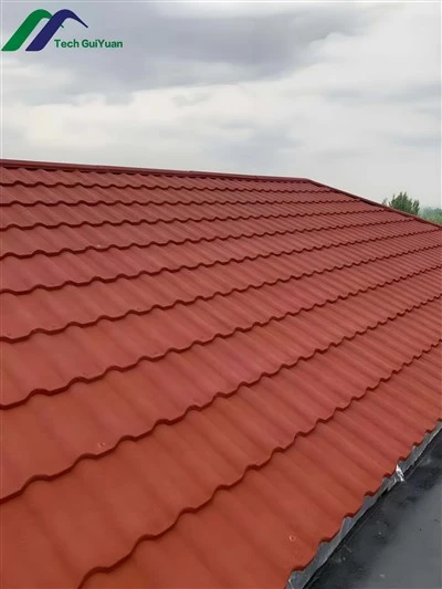 Interlocking Pob Zeb Coated Hlau Shingles